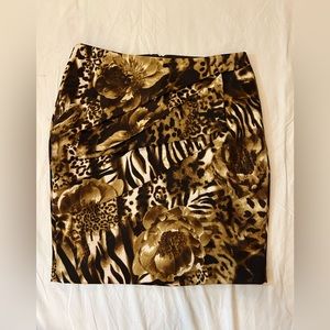 🍩Vintage Cache mini skirt animal print. Size 4